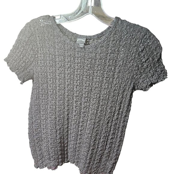 Black Textured Short-Sleeve Top XL By Art Class - Picture 1 of 4
